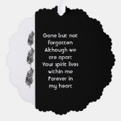  Memorial Keepsake Feather Tribal Boho  Ornament Kaart (Achterkant)