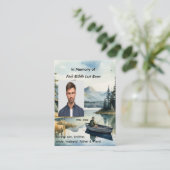 Memorial Keepsake Fishing Lake in Boat Contactkaartje (Staand voorkant)