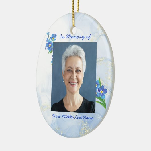  Memorial Keepsake Forget me Not" Flowers Keramisch Ornament (Links)