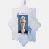  Memorial Keepsake Forget me Not" Flowers Ornament Kaart (Links)