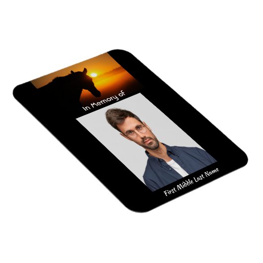 Memorial Keepsake Fotogebed Paard Western Magneet (Rechterzijde)