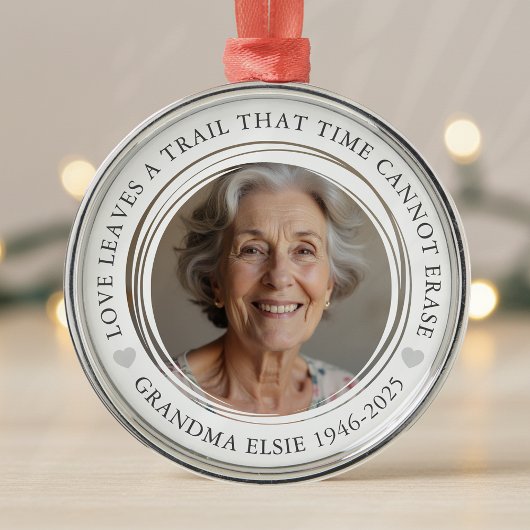 Memorial Keepsake Fotosympathie Metalen Ornament