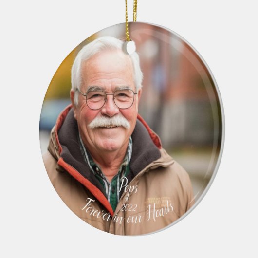Memorial Keepsake gepersonaliseerd kerstversiering Keramisch Ornament (Links)