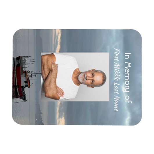 Memorial Keepsake Gevist bootvisser Magneet (Horizontaal)