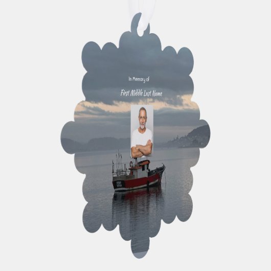 Memorial Keepsake Gevist bootvisser Ornament Kaart (Rechts)