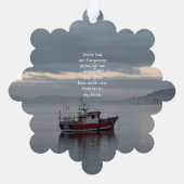 Memorial Keepsake Gevist bootvisser Ornament Kaart (Achterkant)