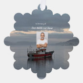 Memorial Keepsake Gevist bootvisser Ornament Kaart (Voorkant)