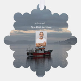 Memorial Keepsake Gevist bootvisser Ornament Kaart