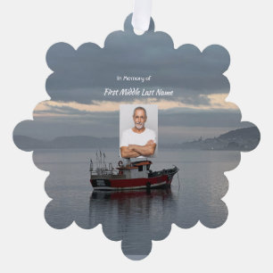 Memorial Keepsake Gevist bootvisser Ornament Kaart