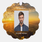 Memorial Keepsake Golden Sunrise  Ornament Kaart (Voorkant)