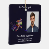 Memorial Keepsake Hockey Player Sport Keramisch Ornament (Rechts)