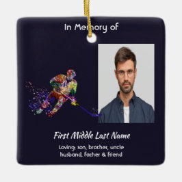Memorial Keepsake Hockey Player Sport Keramisch Ornament