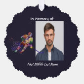 Memorial Keepsake Hockey Player Sport Ornament Kaart (Voorkant)