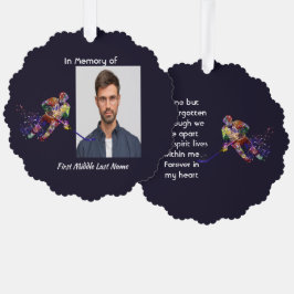 Memorial Keepsake Hockey Player Sport Ornament Kaart