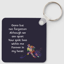 Memorial Keepsake Hockey Player Sport Sleutelhanger