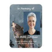 Memorial Keepsake Howling Wolf Art Magneet (Verticaal)
