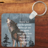 Memorial Keepsake Howling Wolf Art Sleutelhanger (Achterkant)