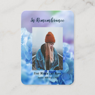 Memorial Keepsake Hydrangea Tuinbloemen Visitekaartje