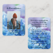 Memorial Keepsake Hydrangea Tuinbloemen Visitekaartje (Voorkant / Achterkant)