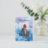 Memorial Keepsake Hydrangea Tuinbloemen Visitekaartje (Staand voorkant)