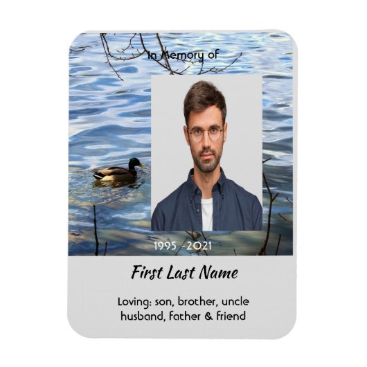 Memorial Keepsake Lake Ducks Birds Magneet (Verticaal)
