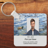 Memorial Keepsake Lake Ducks Birds Sleutelhanger (Voorkant)