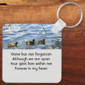 Memorial Keepsake Lake Ducks Birds Sleutelhanger (Achterkant)