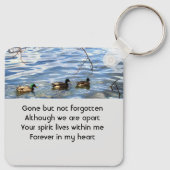 Memorial Keepsake Lake Ducks Birds Sleutelhanger (Achterkant)