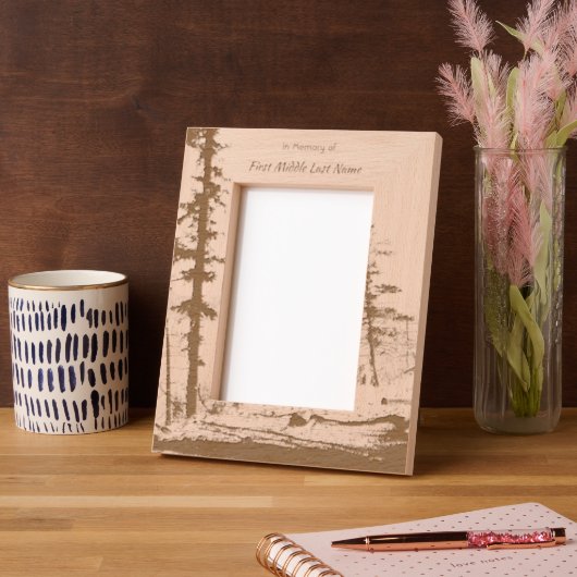 Memorial Keepsake  Lake Forest Trees Gegraveerde Lijstjes (Links)