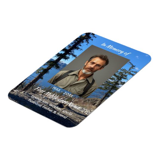 Memorial Keepsake  Lake Forest Trees Magneet (Linkerzijde)