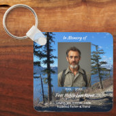 Memorial Keepsake Lake Forest Trees Sleutelhanger (Voorkant)