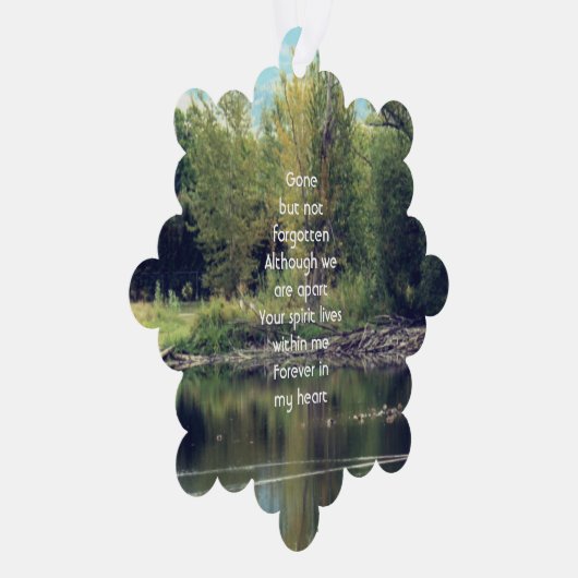 Memorial Keepsake Lake Pond Park Ducks Ornament Kaart (Rechts)