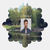  Memorial Keepsake Lake Pond Park Ducks  Ornament Kaart (Achterkant)