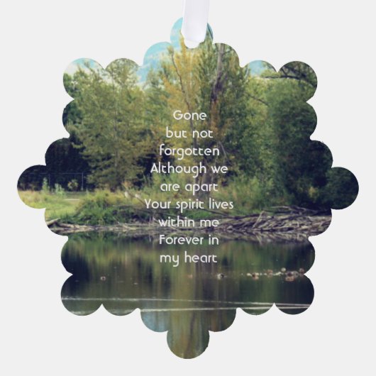 Memorial Keepsake Lake Pond Park Ducks Ornament Kaart (Voorkant)