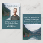 Memorial Keepsake Lake Red Canoe Wilderness Visitekaartje (Voorkant / Achterkant)