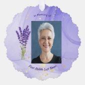 Memorial Keepsake Lavender Garden Flower Ornament Kaart (Voorkant)