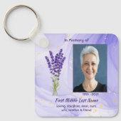Memorial Keepsake Lavender Garden Flower Sleutelhanger (Voorkant)
