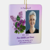 Memorial Keepsake Lilac Garden Flower  Keramisch Ornament (Rechts)