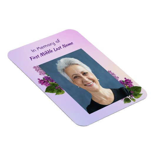 Memorial Keepsake Lilac Garden Flower  Magneet (Rechterzijde)