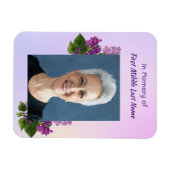 Memorial Keepsake Lilac Garden Flower  Magneet (Horizontaal)
