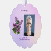 Memorial Keepsake Lilac Garden Flower  Ornament Kaart (Links)