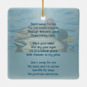 Memorial Keepsake Mallard Ducks Bird Keramisch Ornament (Achterkant)