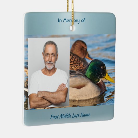 Memorial Keepsake Mallard Ducks Bird Keramisch Ornament (Rechts)
