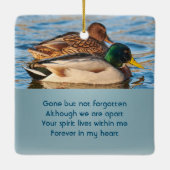 Memorial Keepsake Mallard Ducks Bird Keramisch Ornament (Achterkant)