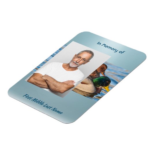 Memorial Keepsake Mallard Ducks Bird Magneet (Linkerzijde)