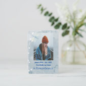 Memorial Keepsake Memorial Dragonfly Flower Visitekaartje (Staand voorkant)