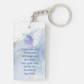 Memorial Keepsake Memorial Dragonfly Sleutelhanger (achterkant)