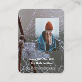 Memorial Keepsake Memorial Dragonfly Visitekaartje (Voorkant)