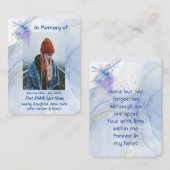 Memorial Keepsake Memorial Dragonfly  Visitekaartje (Voorkant / Achterkant)