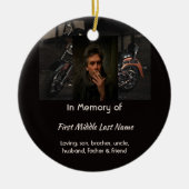 Memorial Keepsake Motorcycle Biker Keramisch Ornament (Voorkant)